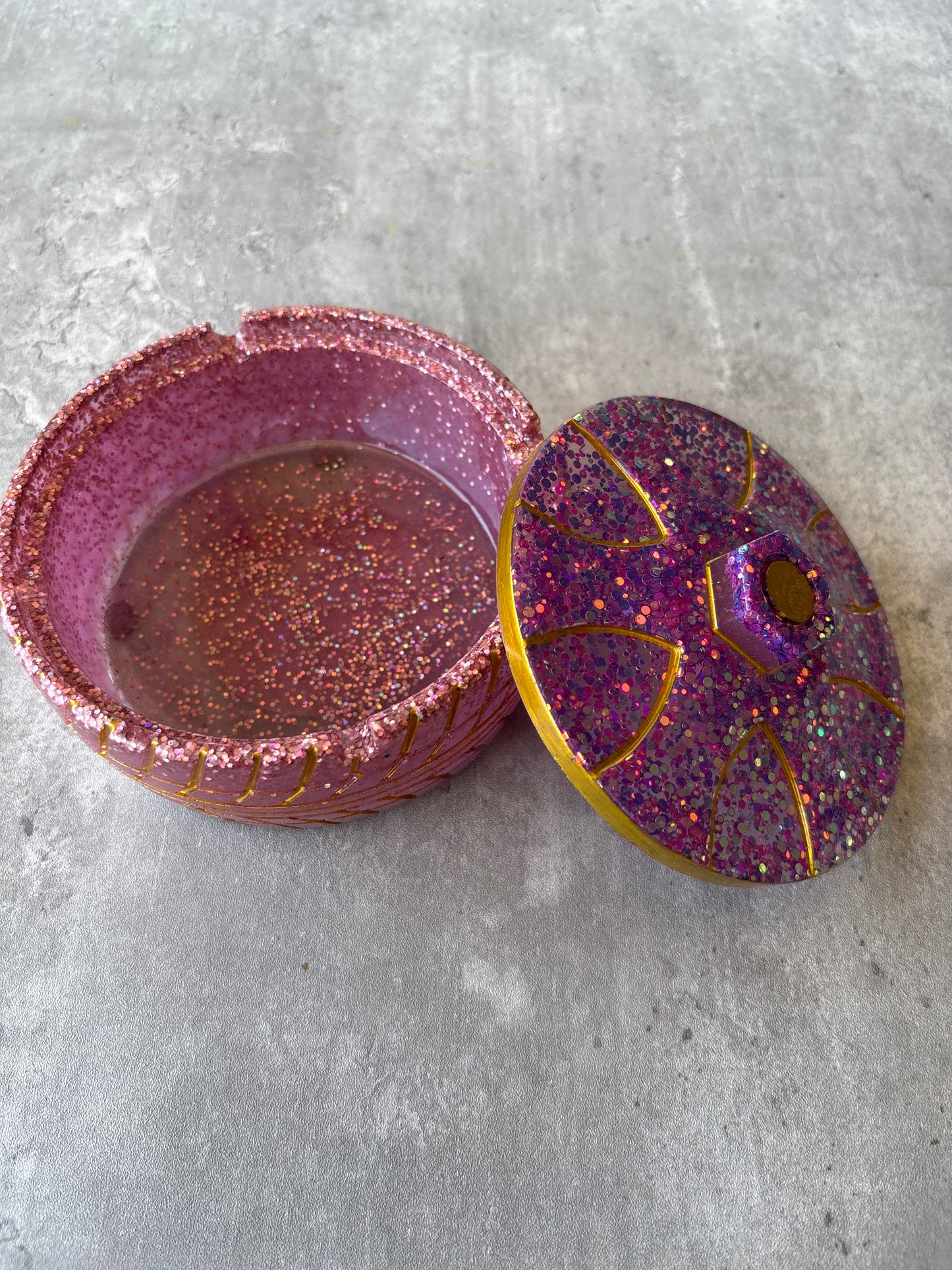 Purple Wheel Ashtray