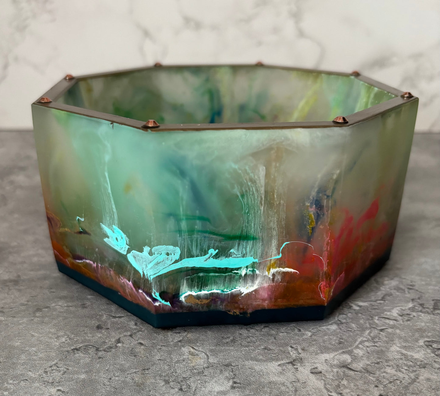 Octagon Resin Vessel