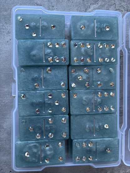 Sky Blue 28pc Rhinestone Domino Set