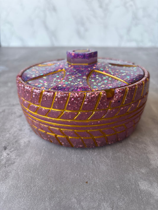 Purple Wheel Ashtray