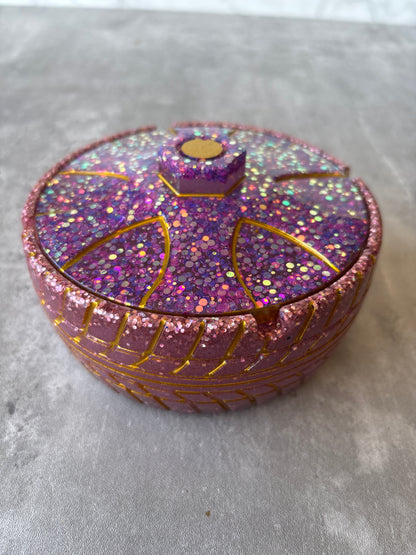 Purple Wheel Ashtray