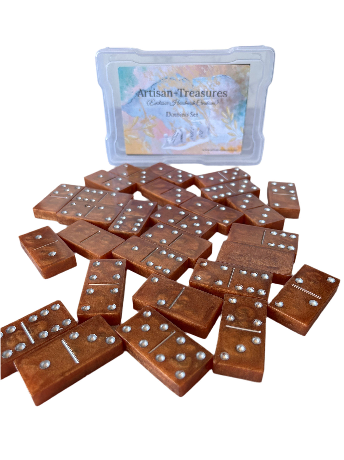 Rusty Brown 28 pc Dominoes Set