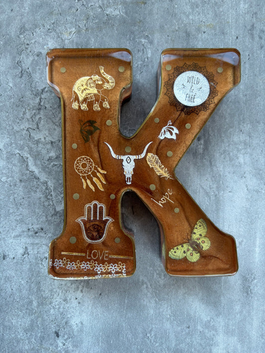 Letter “K” Standalone Initial