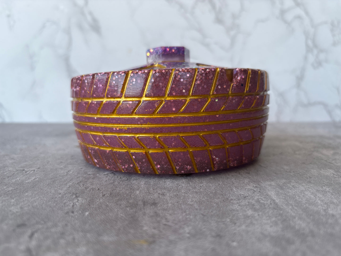 Purple Wheel Ashtray