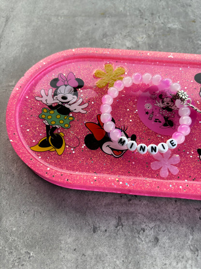 Minnie Mouse Trinket Tray & Bracelet