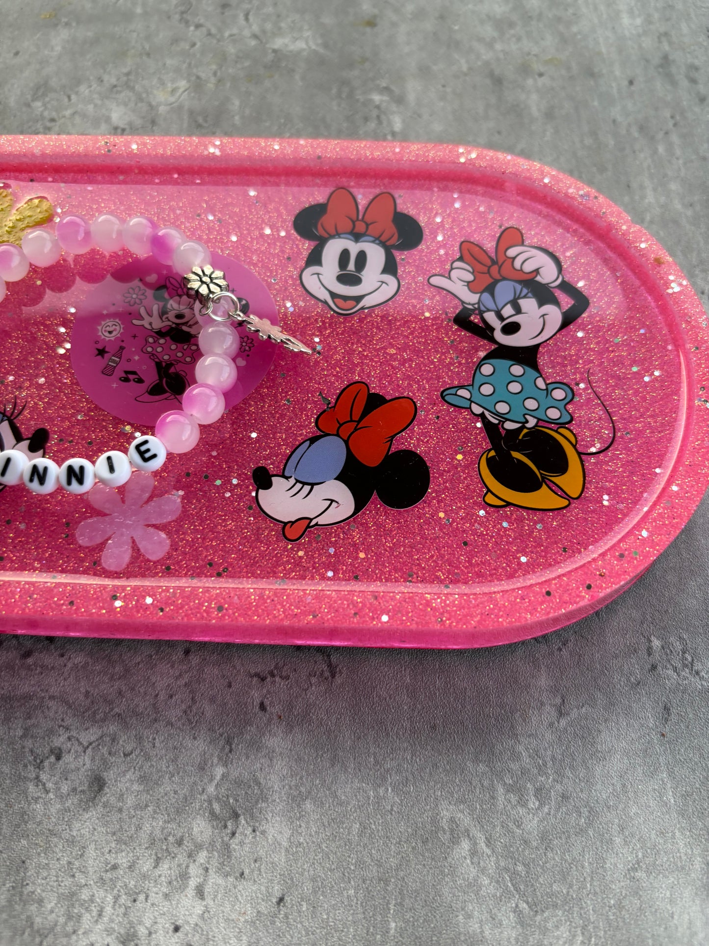 Minnie Mouse Trinket Tray & Bracelet
