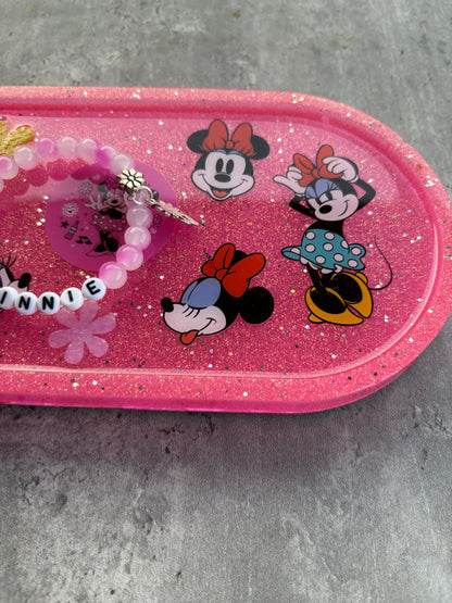 Minnie Mouse Trinket Tray & Bracelet
