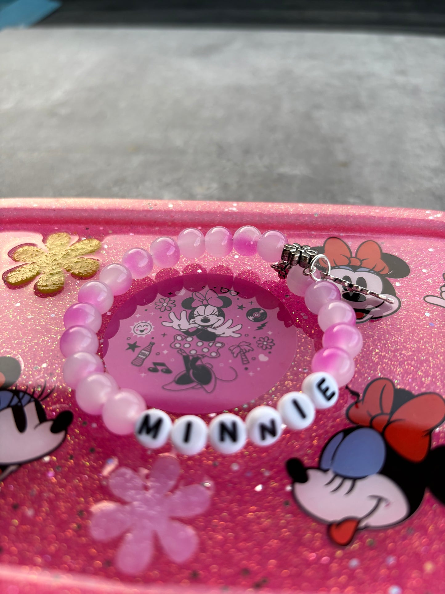 Minnie Mouse Trinket Tray & Bracelet
