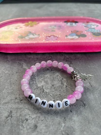 Minnie Mouse Trinket Tray & Bracelet