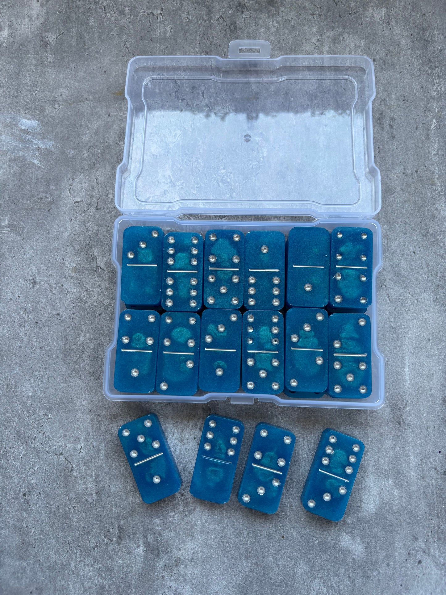 Game Night Blue 28 pc Dominos