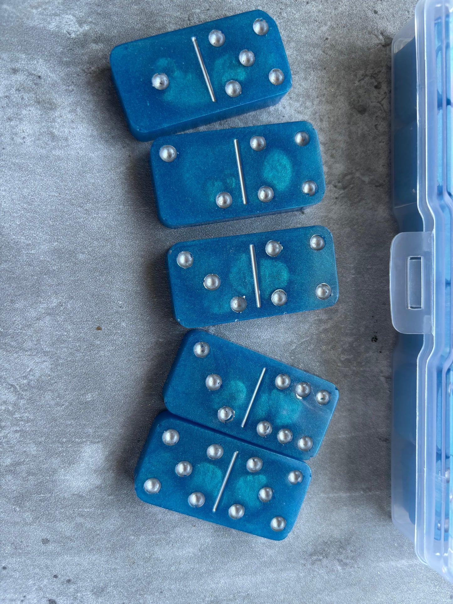 Game Night Blue 28 pc Dominos