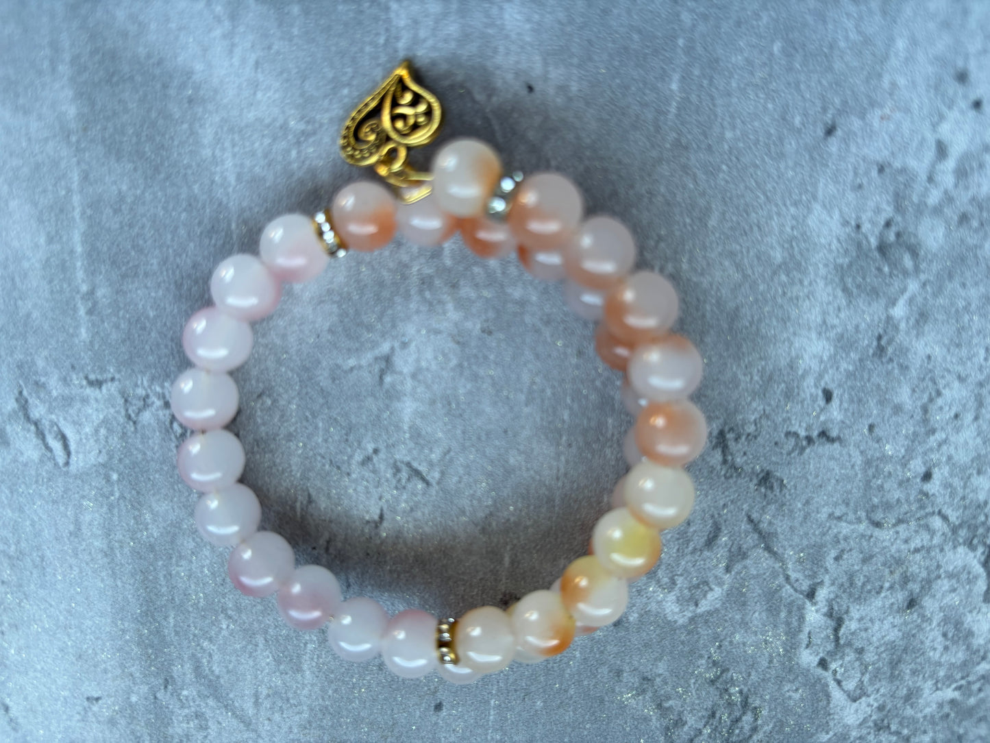 Floral Trinket Tray with Beaded Bracelet